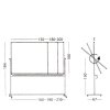 Svingtavle, whiteboardtavle til intensivt brug på mobilt stativ - 8 størrelser - 100x150 cm #5