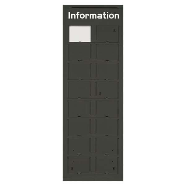 Info Modul tavle i plastik med APET frontplader, koksgrå -16xA6 #1