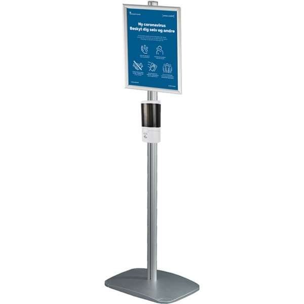 Håndspritstander med automatisk håndsprit dispenser og A3 Klikramme #1