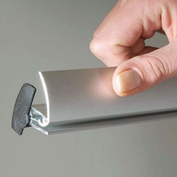 Plakatoph&aelig;ng, Banner-Line Set, 30 mm aluminiumsprofil, 180 cm