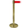 Guld Afspærringsstolpe - 1 Stander med 3 meter rødt bånd #1