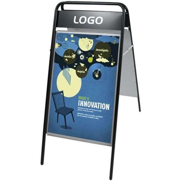 Expo Sign Gadeskilt med logoplade - A1 - sort #3