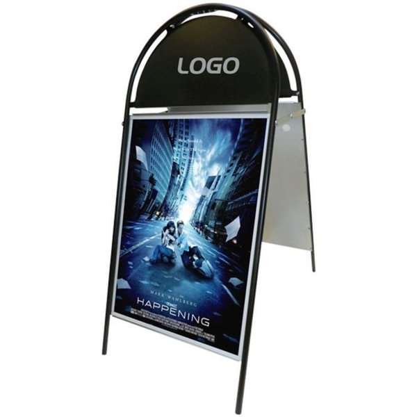 Gotik Budget Gadeskilt med logoplade - A1 - sort #2