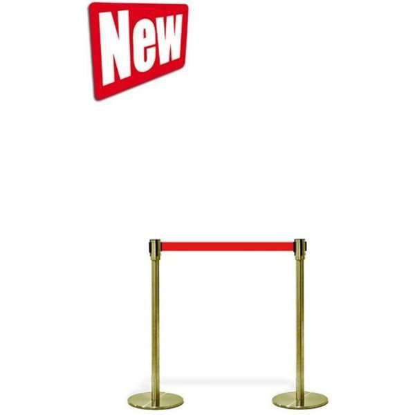 Afspærringsstolpe System, 2 Standere Med Rødt Bælte #6