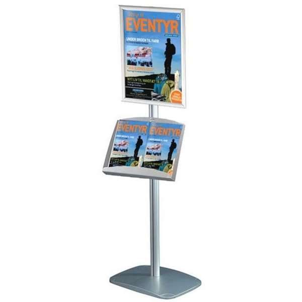 Mini Multi stander 5 - Enkeltsidet A4 Klikramme + A3 Stål hylde #2