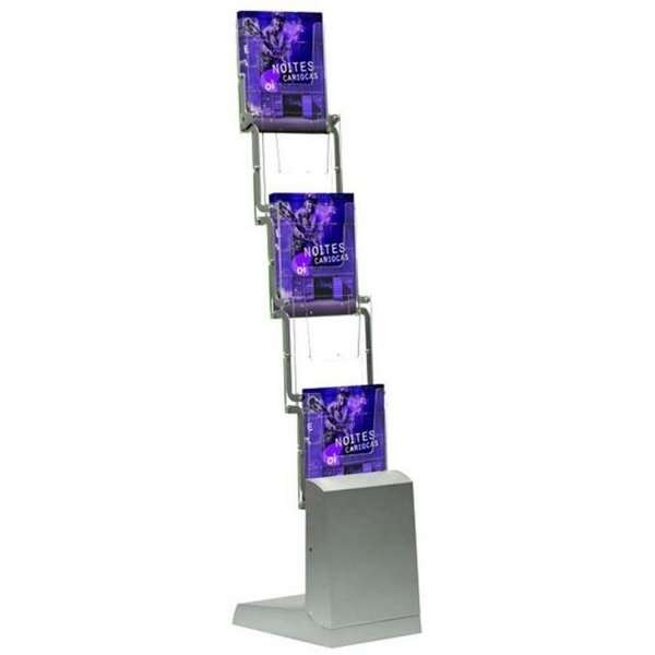 Fold-up Brochurestander - 5xA4 - 21x29.7 cm - grå #3