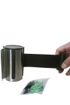 Sort Afspærringsstolpe Bælte Dispenser Til Vægmontering - Sort, 300 cm #3