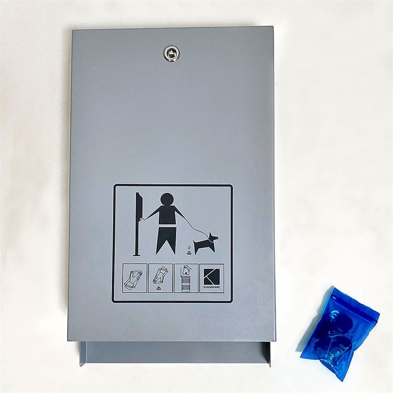 Eco Dispenser til hundeposer, sølv med tryk #5