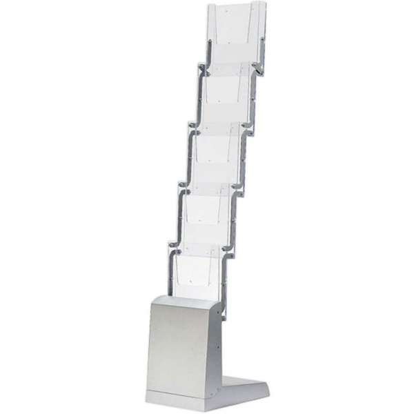 Fold-up Brochurestander - 5xA4 - 21x29.7 cm - grå #1