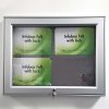 Udhængsskab/infoboks med lås og filt-bagplade, sølv - 4xA4 #7