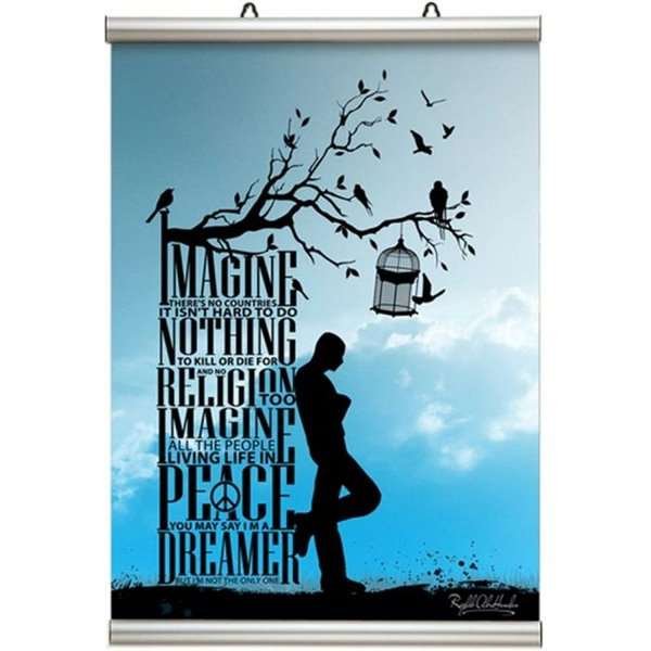 Poster-Line Set, plakatophæng med 26mm aluminium plakatlister - 100cm (B0)