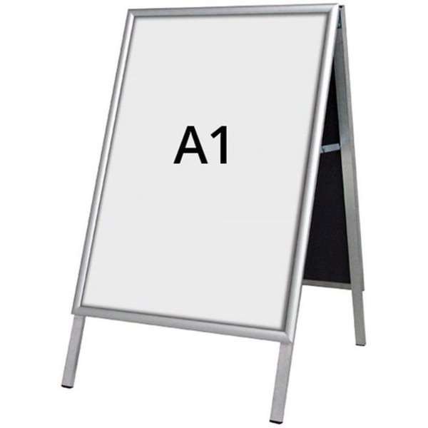 Alu-Line Budget A-skilt, til indendørs brug - A1 - sølv #1