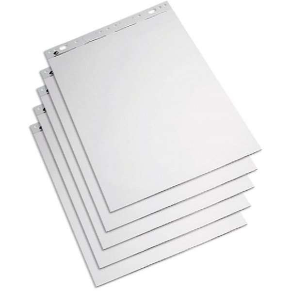 Flipover / Flipchart blokke 59x80cm hvid, blokke  50 ark. (Pakke  5 blokke) #1