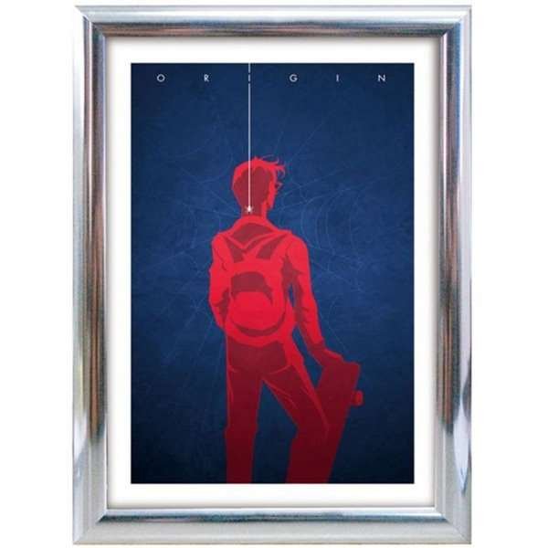 Klikramme med 25mm aluminium profil, krom - 70x100 cm #1