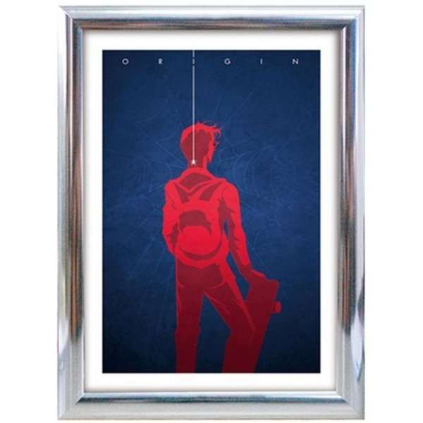 Klikramme med 25mm aluminium profil, krom - 50x70 cm #1