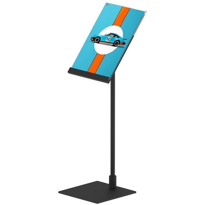 Design Stand, gulv skilt med 50 grader vinklet holder, vertikal A5 akrylholder #1
