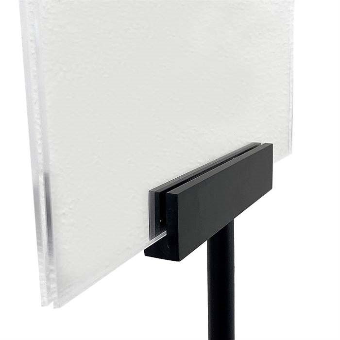 Design Stand, gulv skilt med akrylholder, vertikal  A4, sort, 132cm høj #4