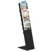 Design Stand brochureholder i stål  A4/M65 med 6/12 rum, sort #1