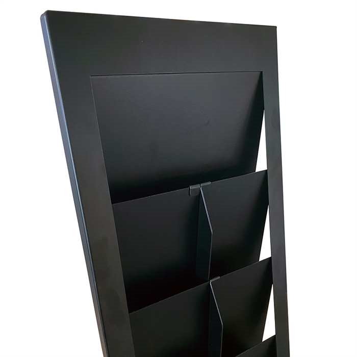 Design Stand brochureholder i stål  A4/M65 med 6/12 rum, sort #5