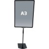 Flex Plastprisramme Infostander med fod - A3 - sort #1