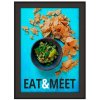 Klikramme med 32mm aluminium fladprofil, sort - 50x70cm #1