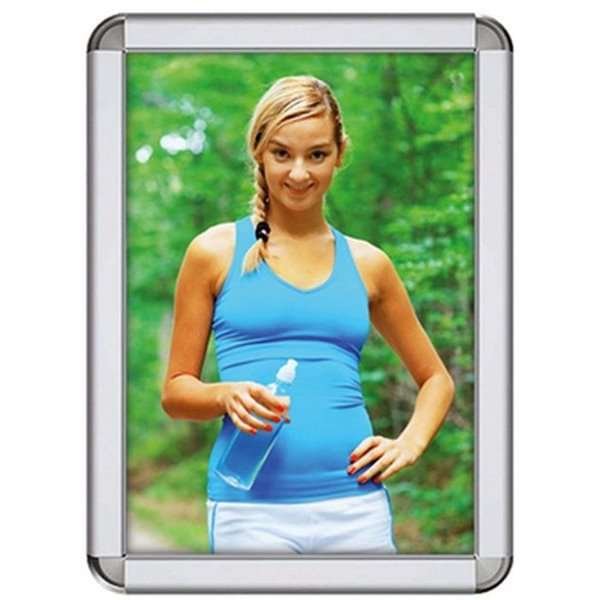 Klikramme med 32mm aluminium Rondo profil, sølv - 50x70 cm #1