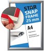Klikramme Fast-Fix med 25mm aluminium profil, sølv - A4 #1