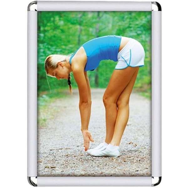 Klikramme med 25mm aluminium Rondo profil, sølv - 50x70 cm #1