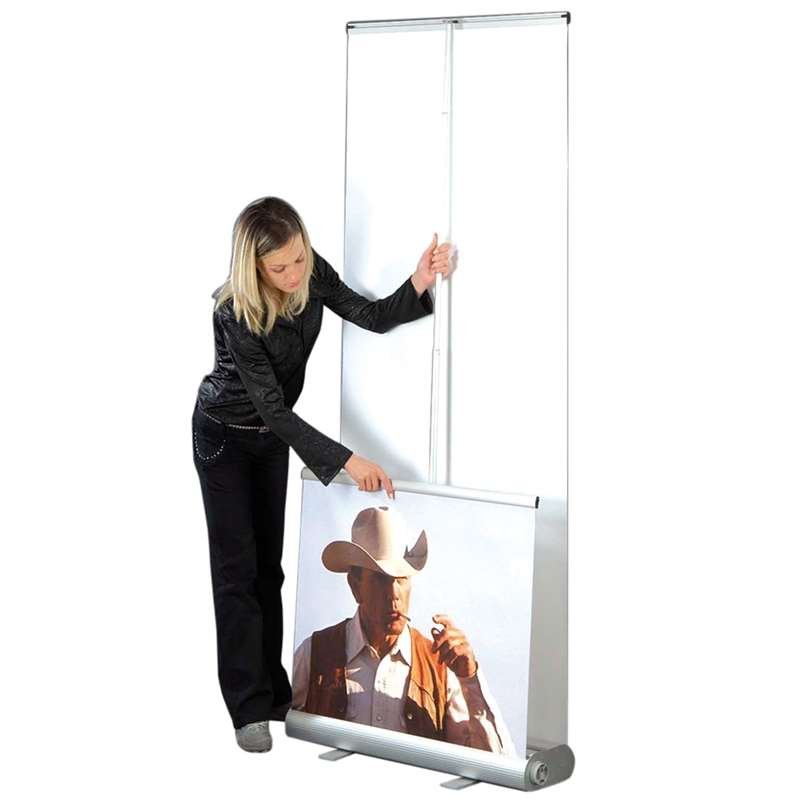Flex Roll-up, dobbeltsidet, alu/sølv, 100 x 230 cm, med taske #9