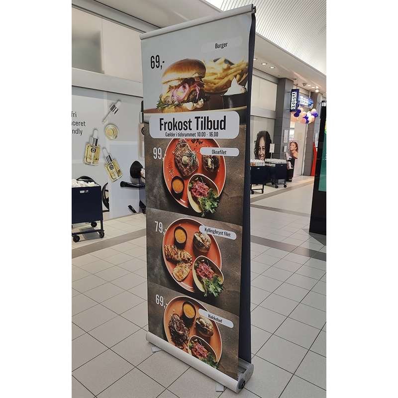 Flex Roll-up, dobbeltsidet, alu/sølv, 100 x 230 cm, med taske #10