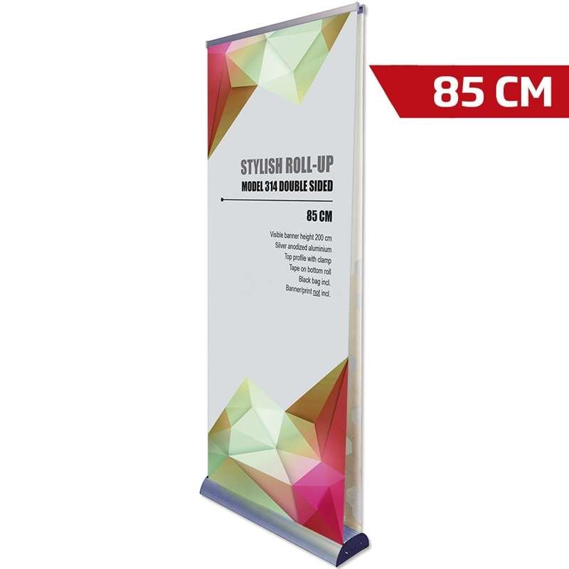 Stylish Roll-up kassette, dobbeltsidet, sølv, 85 cm #1