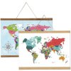 Wood Poster Hanger i lys bøg. plakatliste i træ, magnetisk - 50cm sæt #6