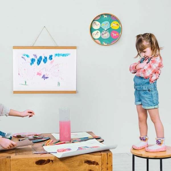 Wood Poster Hanger i lys bøg. plakatliste i træ, magnetisk - 50cm sæt #17