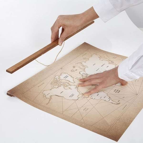 Wood Poster Hanger i lys bøg. plakatliste i træ, magnetisk - 50cm sæt #9