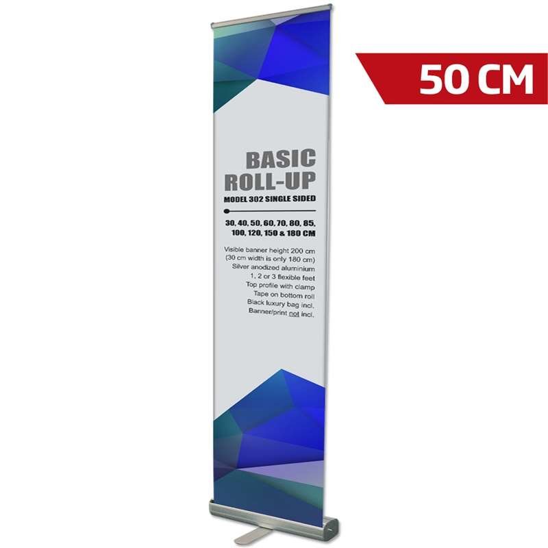 Basic Roll-up kassette, enkeltsidet, alu/sølv, 50 cm #1