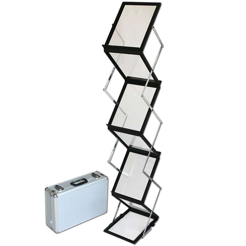 Flex Brochurestander, sort - 6 x A5 #1