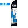 Beachflag, Outdoor Bow Flag, alu pole, Large (uden fod og flag) #1
