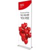 Magnetisk dobbeltsidet bannerstander med aluminiumsramme, sølv - 80x200 cm #1