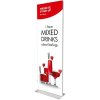 Magnetisk dobbeltsidet bannerstander med aluminiumsramme, sølv - 60x180 cm #1