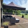 Top til pavillion/eventtelt lux i vandtæt polyester, sort - 4x4 m #4