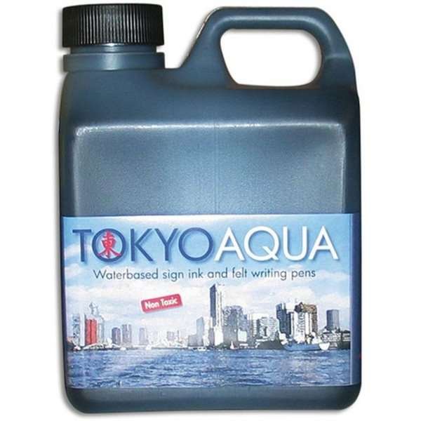 Tokyo Aqua Skilteblæk - 1L Sort #1