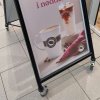 Expo Sign Lux Gadeskilt med logoplade og hjul - sort - 50 x 70 cm #3