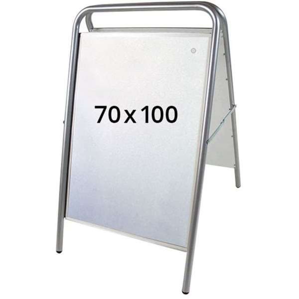 Expo Sign Lux Gadeskilt - 70x100 cm - sølv #1