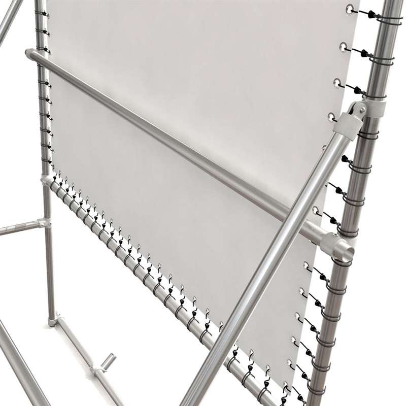 Banner Tube High Stand, fritstående ramme af alurør 0,3 mm / Ø 48 mm - 200 x 100 cm #6