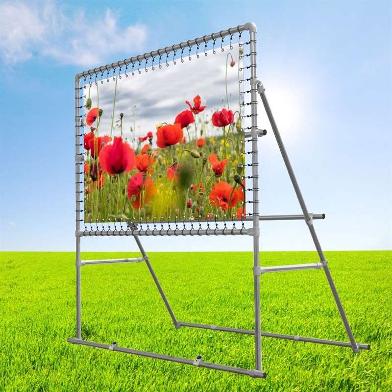 Banner Tube High Stand, fritstående ramme af alurør 0,3 mm / Ø 48 mm - 100 x 100 cm #2