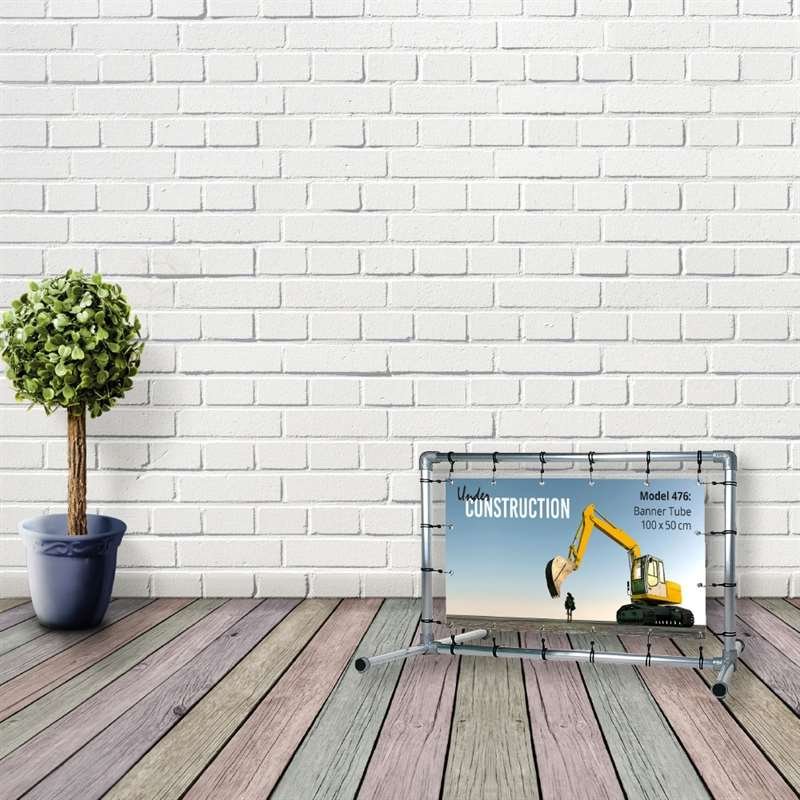Banner Tube Freestanding Frame, fritstående ramme af alurør 0,3 mm / Ø 48 mm - 100 x 50 cm #2