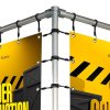Banner Tube Corner Frame, væghængt ramme af alurør 0,3 mm / Ø 48 mm - 100 x 50 cm #2