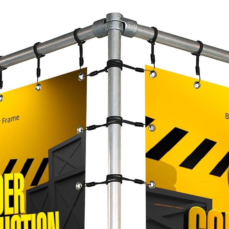 Banner Tube Corner Frame, væghængt ramme af alurør 0,3 mm / Ø 48 mm - 100 x 50 cm #2