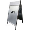 Alu-Line Logo Change Gadeskilt med logoplade - A1 - sølv #1