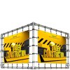 Banner Tube Corner Frame, væghængt ramme af alurør 0,3 mm / Ø 48 mm - 100 x 50 cm #1